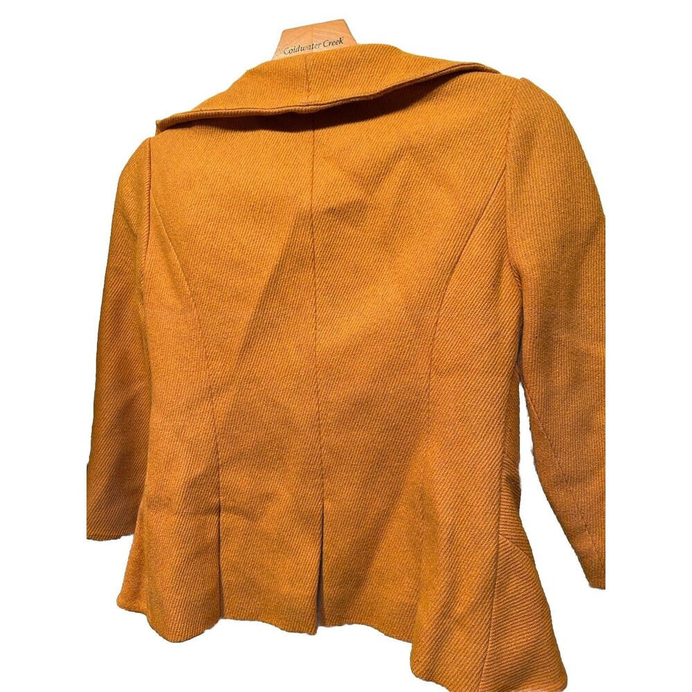 Anthropologie Mustard Ruffle Jacket - Picture 6 of 7